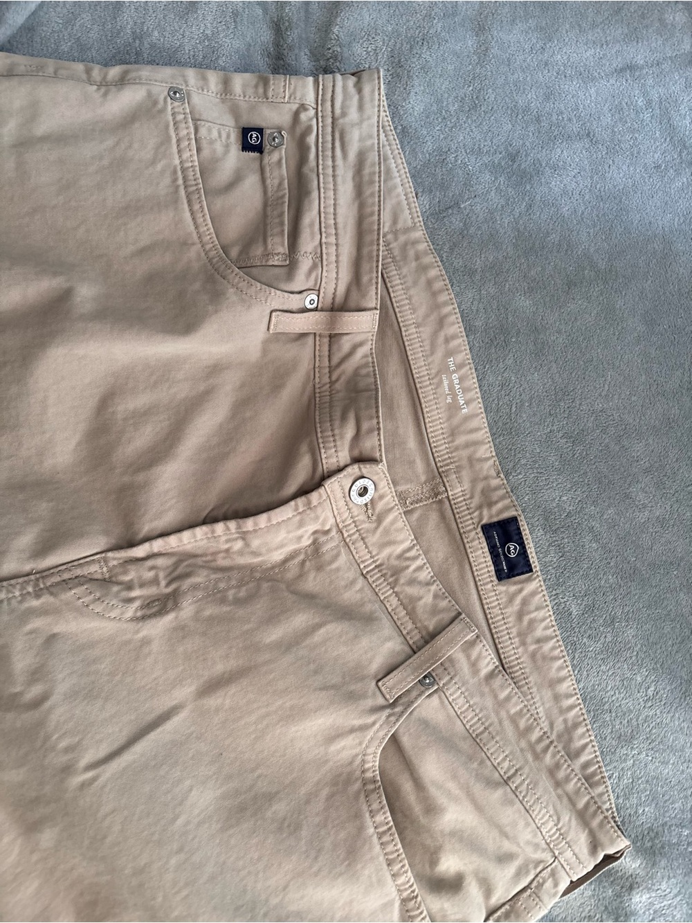 Ag Adriano Goldschmied Tan Chino Pants — Classic Straight Fit